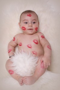 Baby foto's lippenstift